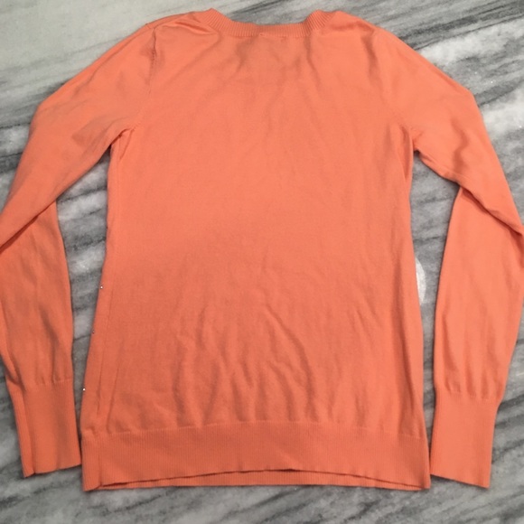 Express Orange Sherbet Crystal Encrusted Sweater - Picture 5 of 8